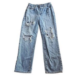 Good american womens Sz 6/28 high rise Straight Leg Distressed jeans